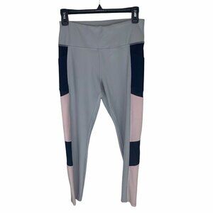 VOGO Athletics Women's M Medium Leggings Mesh Inserts Colorblock Compression Fit